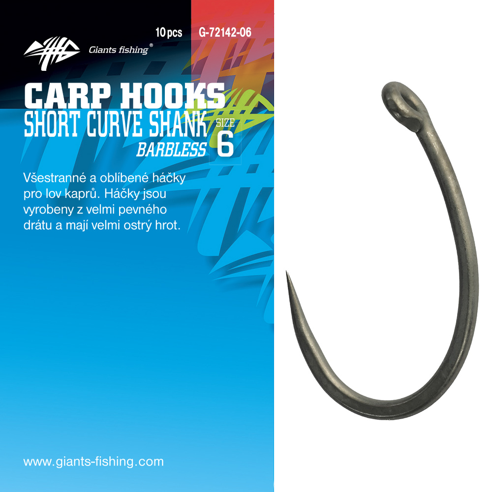 Szakáll nélküli füles horog Short Curve Shank 10 db