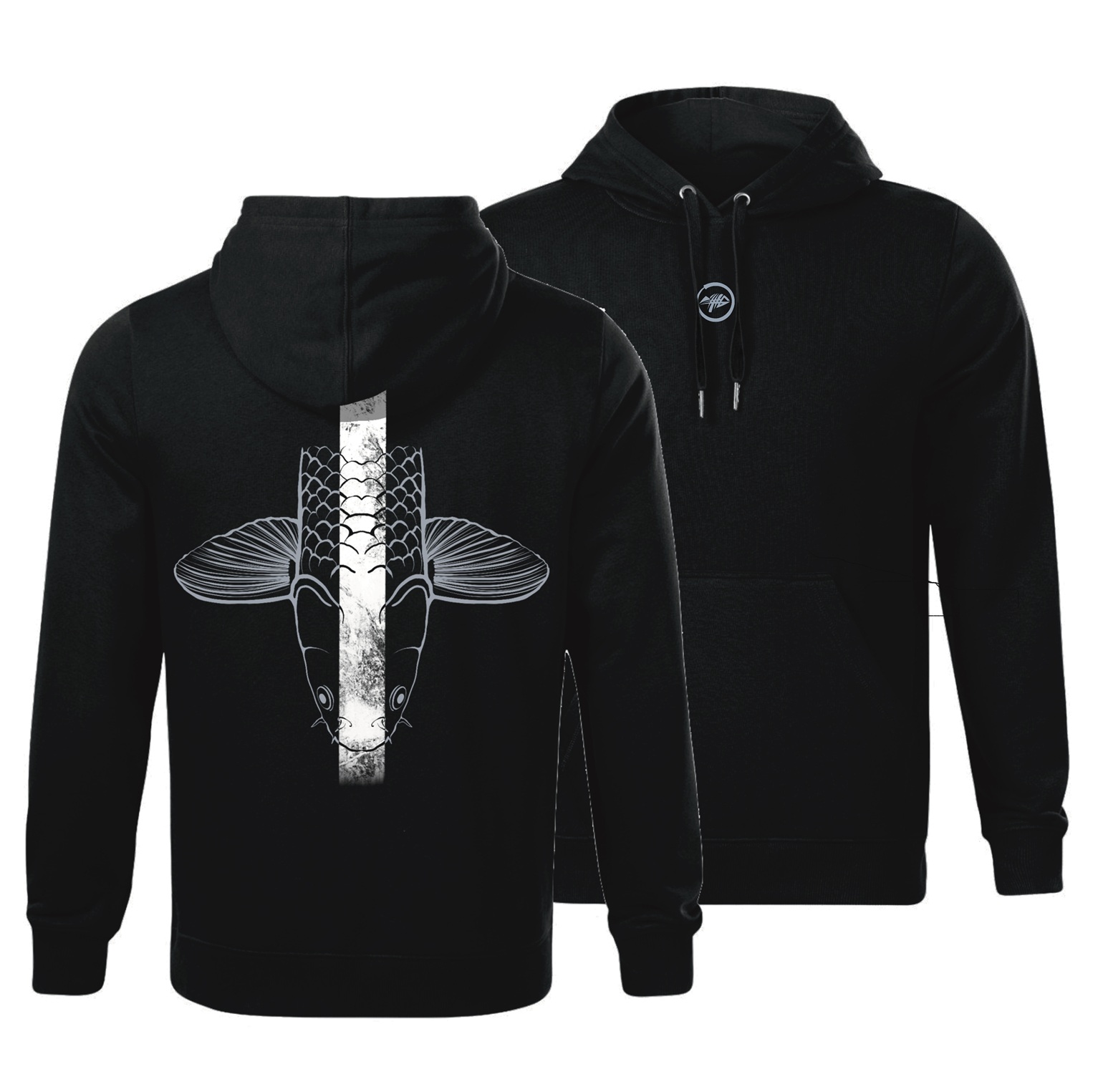 Giants Fishing Mikina pánská černá Šupináč hlava